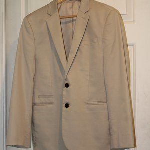 Men's Express Photographer Fitted Blazer Size 38 Tan